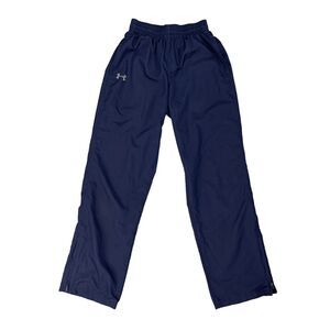Under Armour Sweatpants Men S Small Navy Blue Zip Ankle Elastic Waist Drawstring